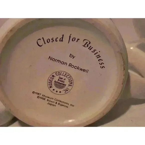 Norman Rockwell Mugs Set of 4 White - Picture 14 of 16